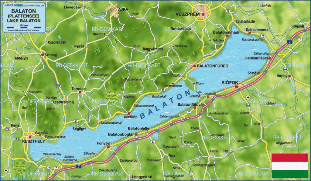 mapa Balaton